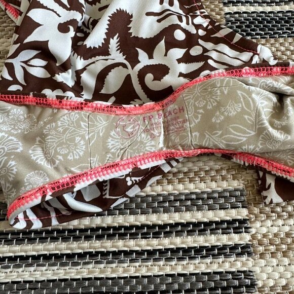 Free People Beach Women's Pamela One-Piece Swimsuit Floral Brown Size Large - Picture 7 of 10